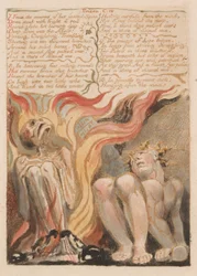 El Primer Libro de Urizen, Placa 14, 7. Desde las Cavernas de Su Columna Vertebral Articulada.... (Bentley 11)